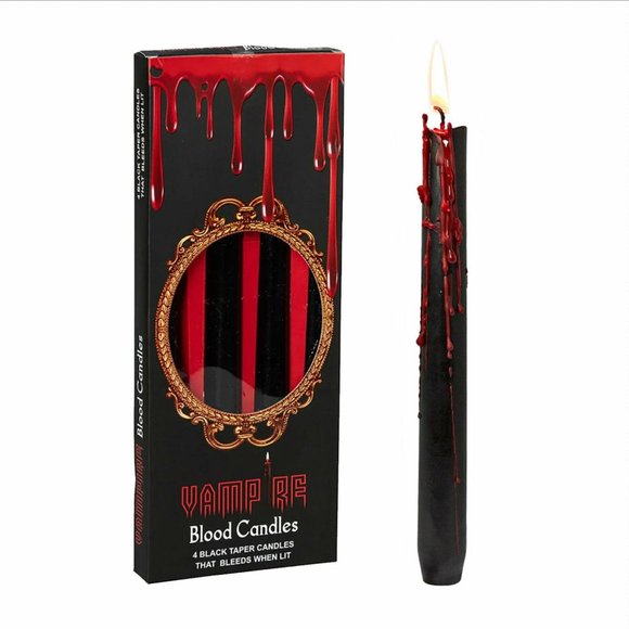 Vampire Blood Candles Black Taper candles 10 inches - Picture 3 of 3
